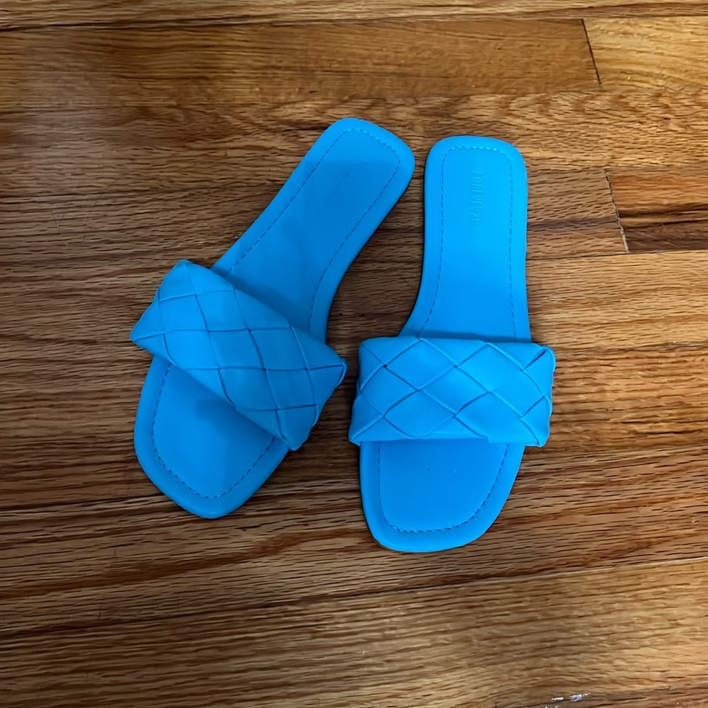 Blue sandals